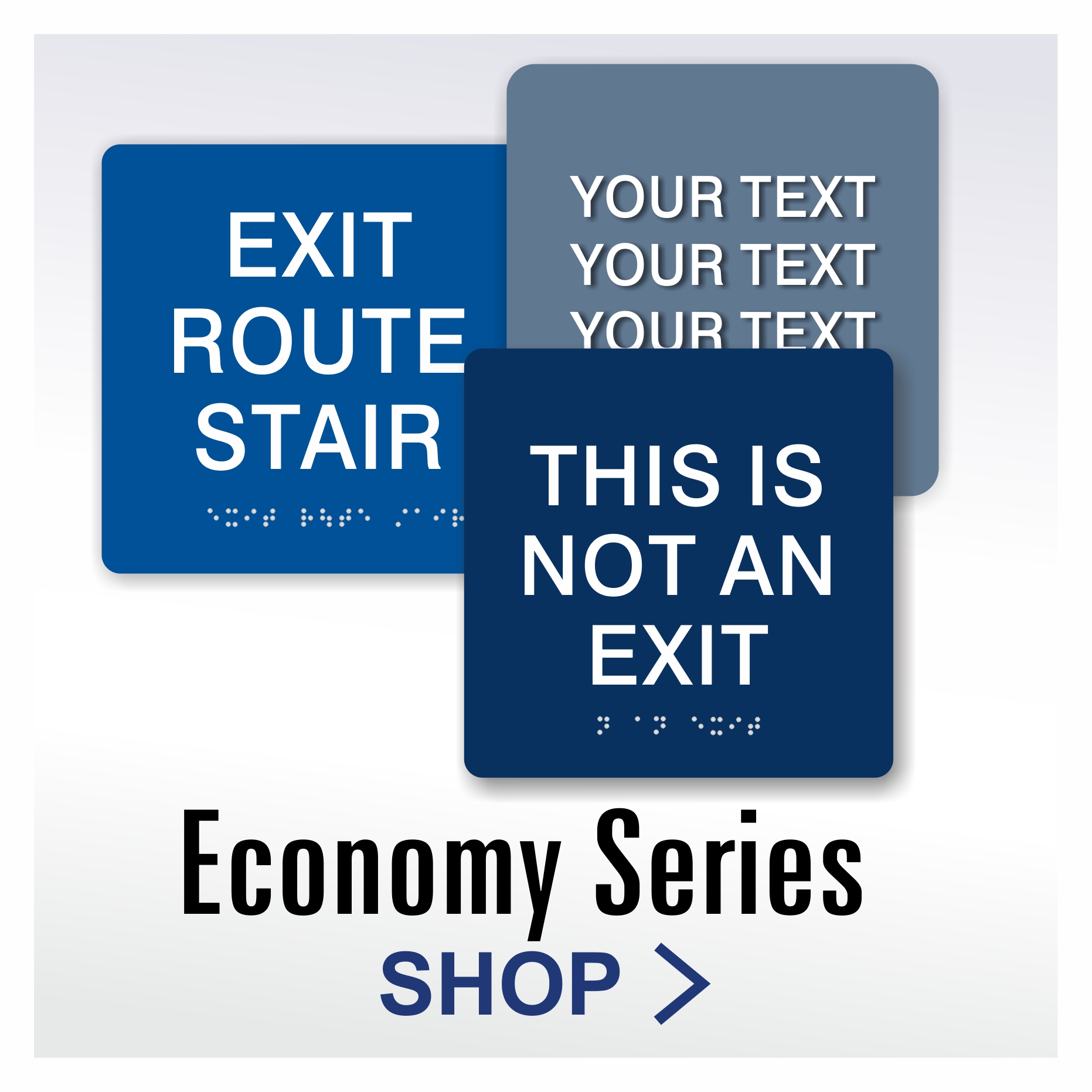 Economy Series low cost ADA compliant interior signs
